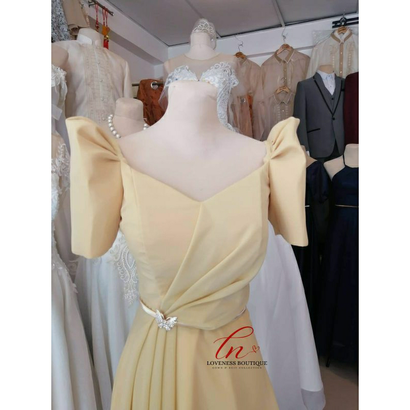 backless filipiniana dress Silk Drape Backless Dress  VESTIDO