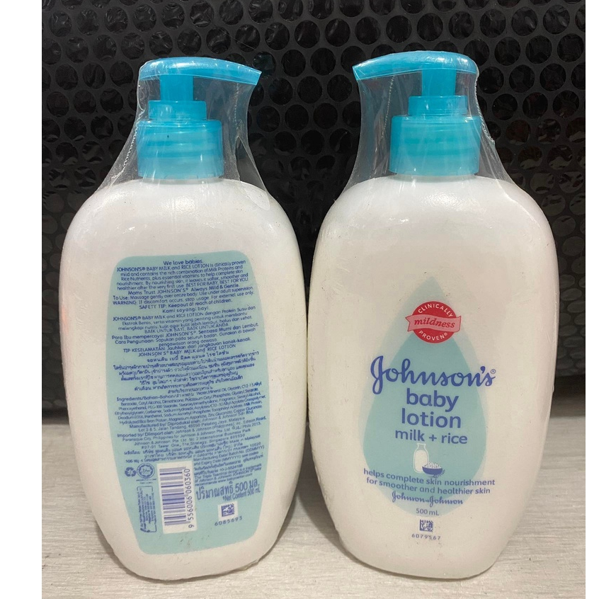 Johnson Baby lotion milk + rice 500ml Shopee Philippines