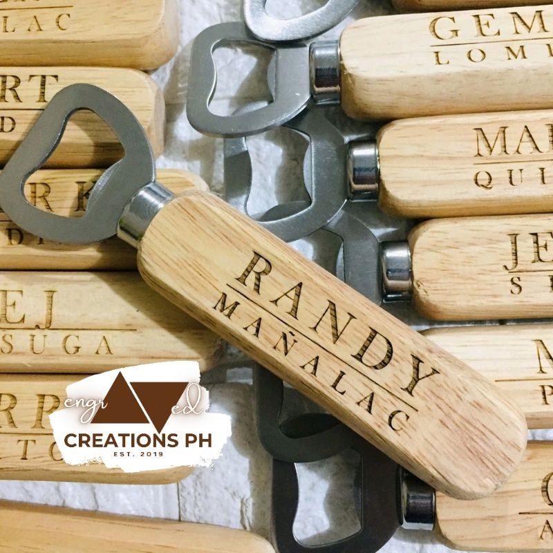 SALE Laser Engraved Wooden Bottle Openers Shopee Philippines