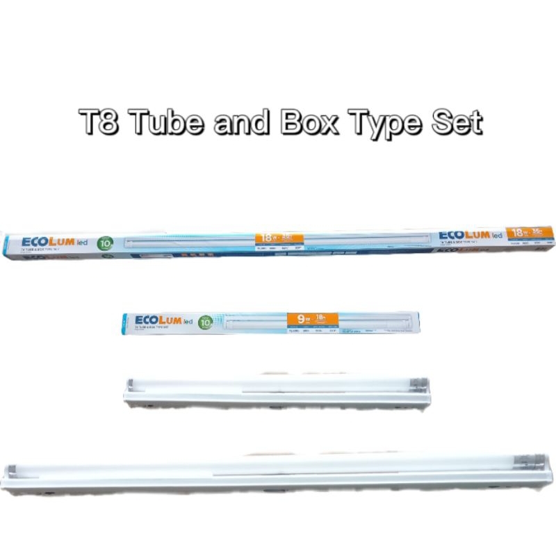 Ecolum LED T8 Tube & Box Type Set | 9 watts and 18 watts | Good Quality ...