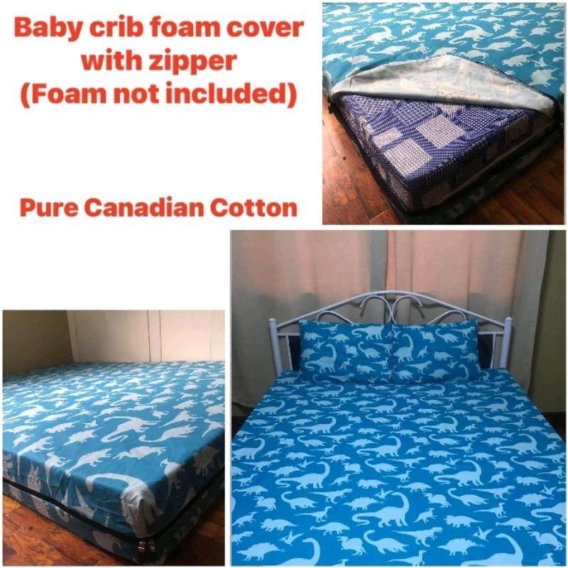 Crib mattress sale cover with zipper