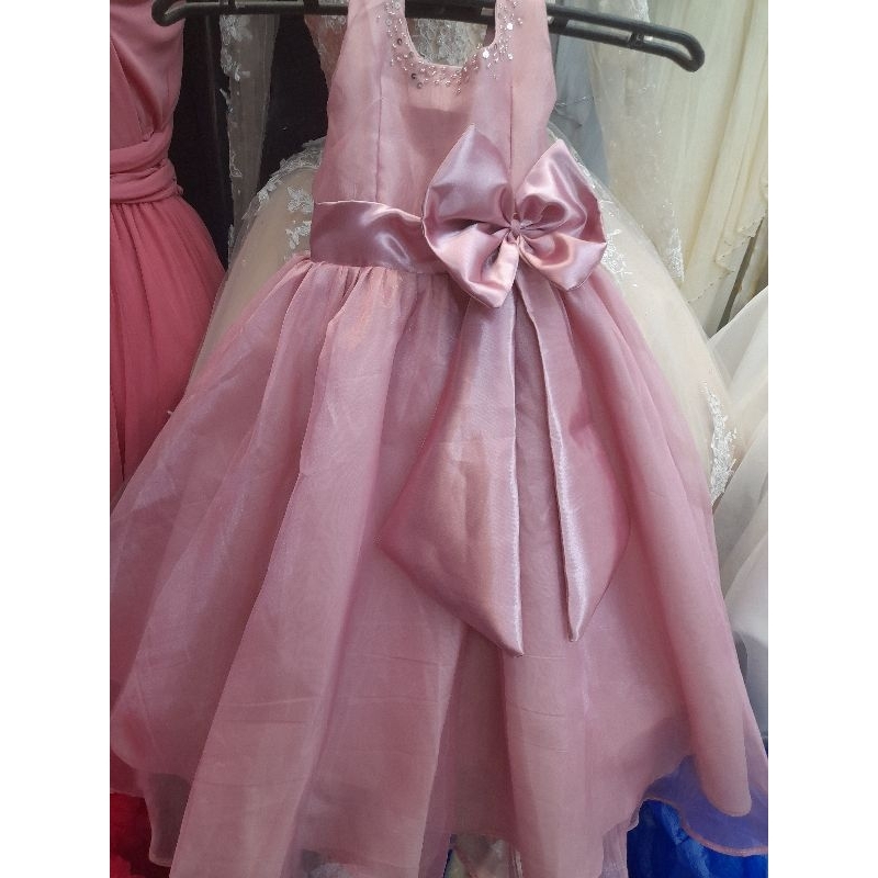 Blush pink rosegold flower girl dress gown Shopee Philippines