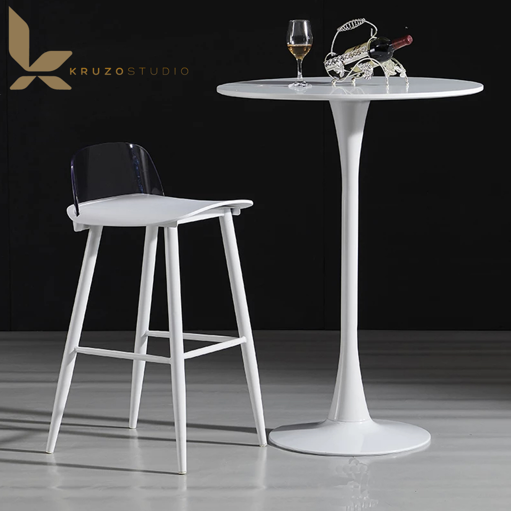 Kruzo DAPHNE Nordic Round High Bar Table (60 x 60 cm) | Shopee Philippines