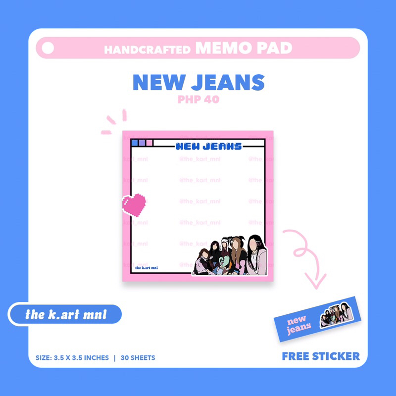 NEW JEANS OMG Ver. - HANDCRAFTED TO-DO LIST & MEMO PAD | Shopee Philippines