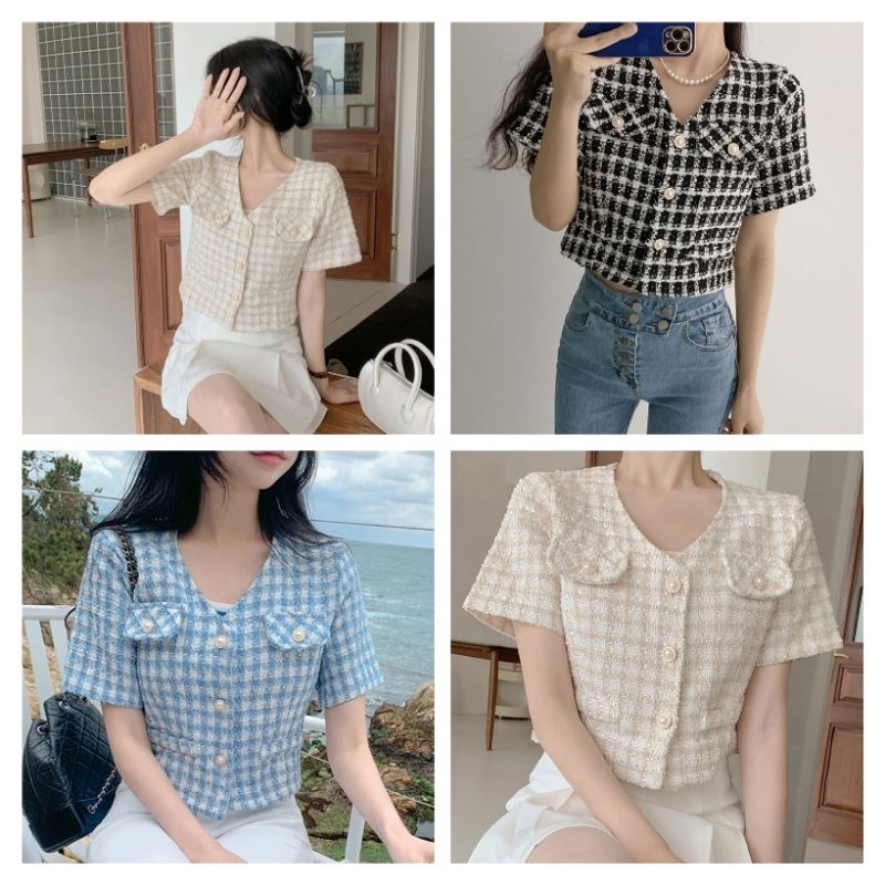 vneck tweed cardigan jacket women jackets cardigans sweater buttons