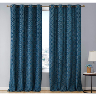 Europe Style Polyester Thick Jacquard Curtains for Living Luxury Window ...