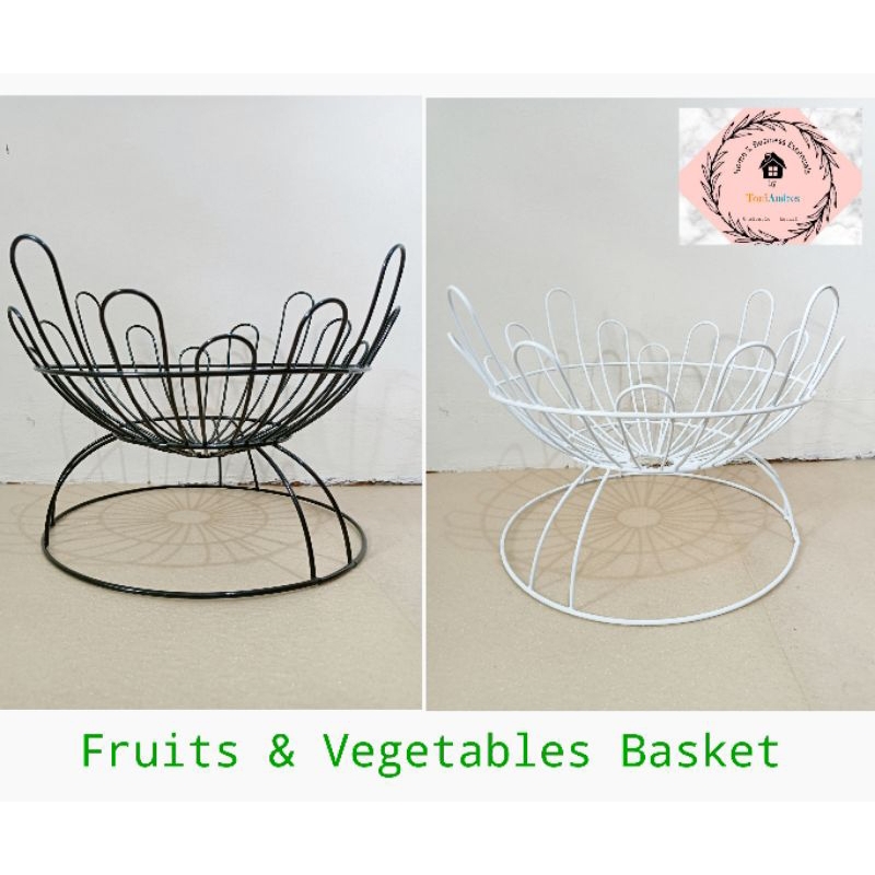 Fruit Basket Metal Vegetables Tray Bread Holder Kitchen Countertop Rack ...