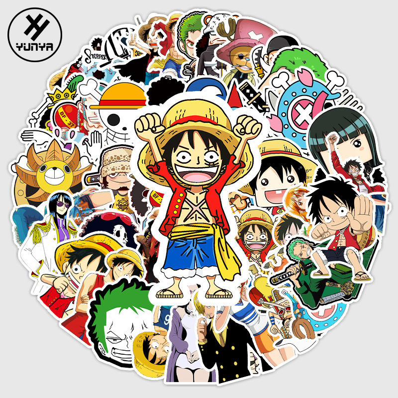 Creativehome 50 Pcs One Piece Doodle Sticker Computer Skateboard Guitar ...