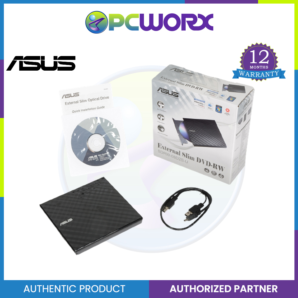 Asus SDRW08D2SU Portable External DVD Burner Optical Disc 8x Speed Re
