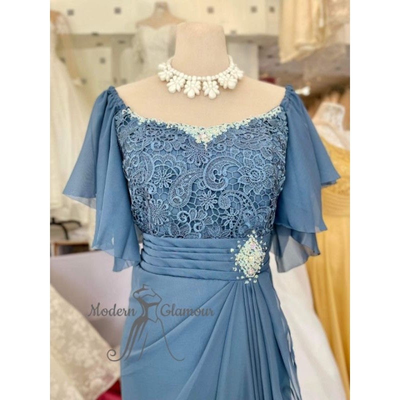 DIA BELLE Sleeve Design Mother of the Bride Groom Principal Sponsor Ninang Gown