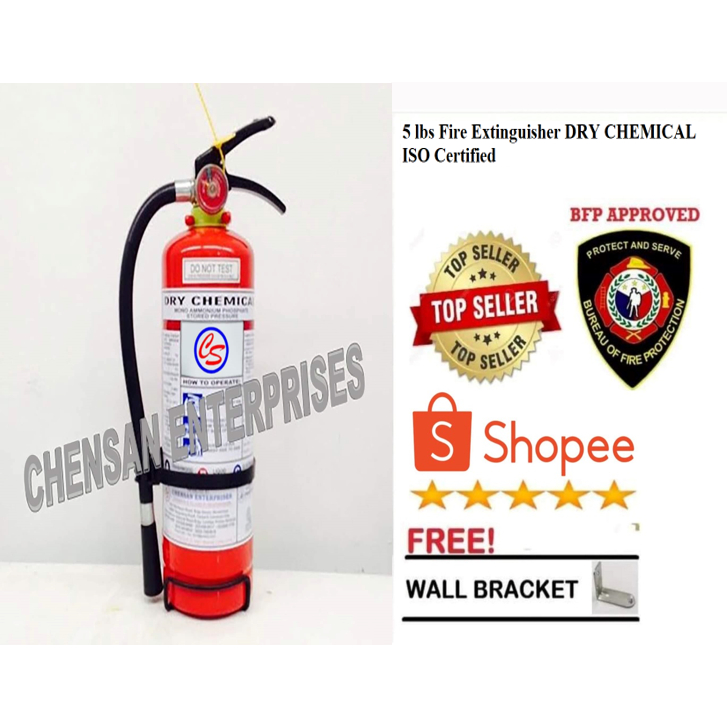 Cyclone Fire Extinguisher 5 Lbs Abc Dry Chemical (red Cylinder 