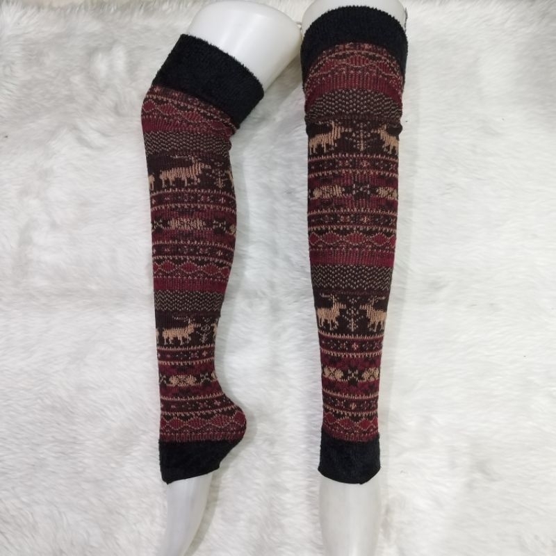 2021 New Winter Over Knee Long Knit Cover Crochet Women Leg Warmers