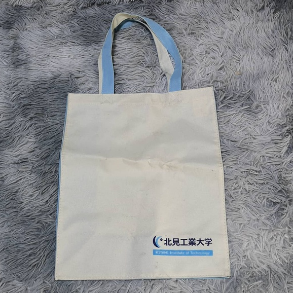 Kitami Technology White & Blue Canvas Tote Bag. | Shopee Philippines