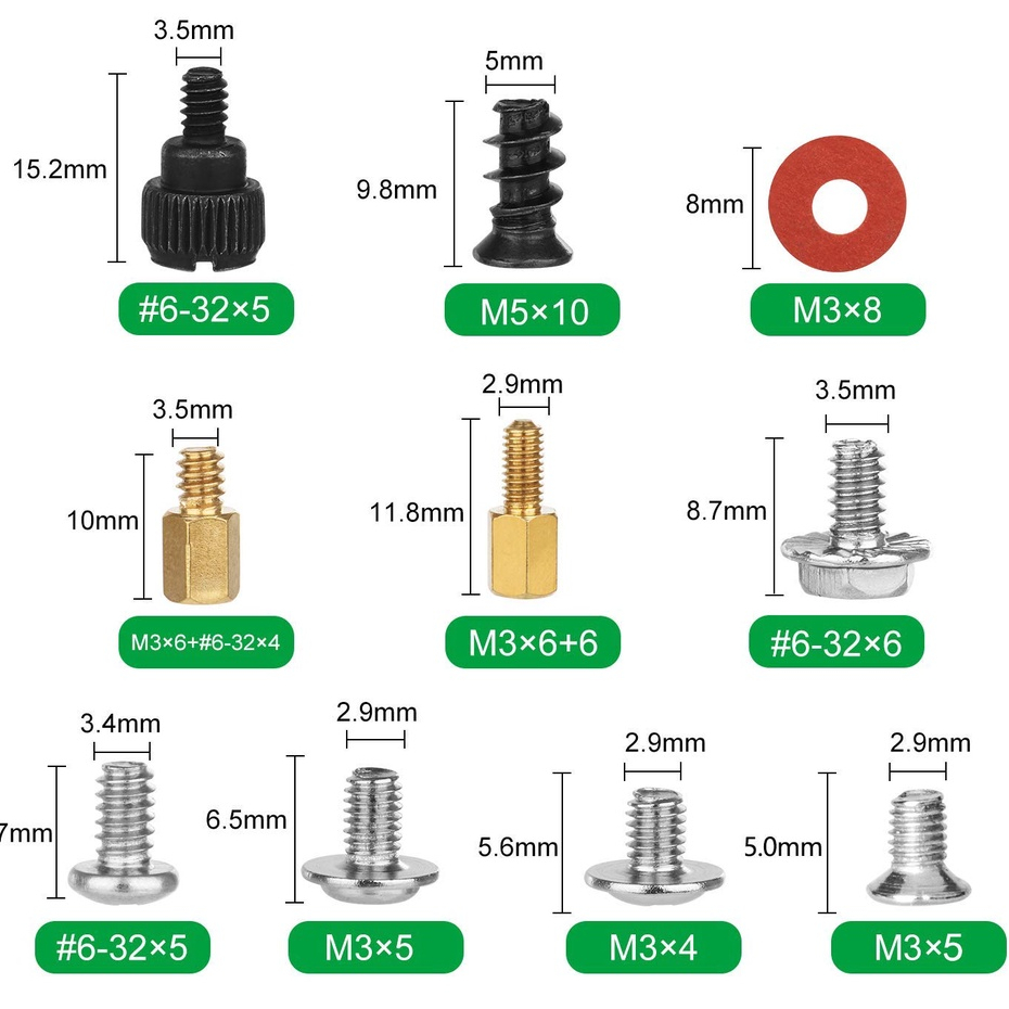 Various PC Computer Screw for Chassis Motherboard Power Supply SSD HDD