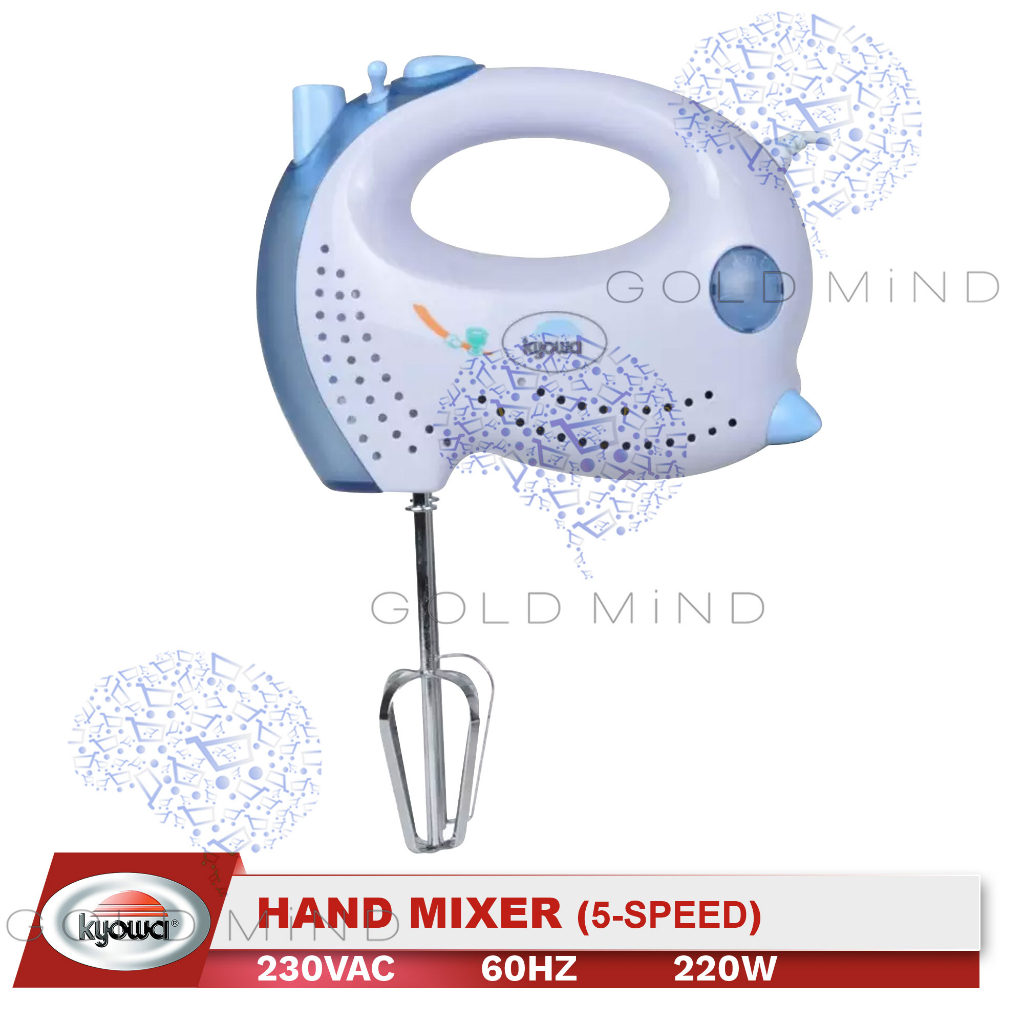 Kyowa Mixer KW4404 5Speed Hand Mixer w/ Turbo Control Switch 220W