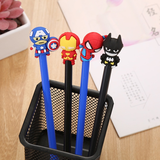2gether Cartoon Avengers Heroes Ballpoint Pen Black Gel Ink Rollerball ...