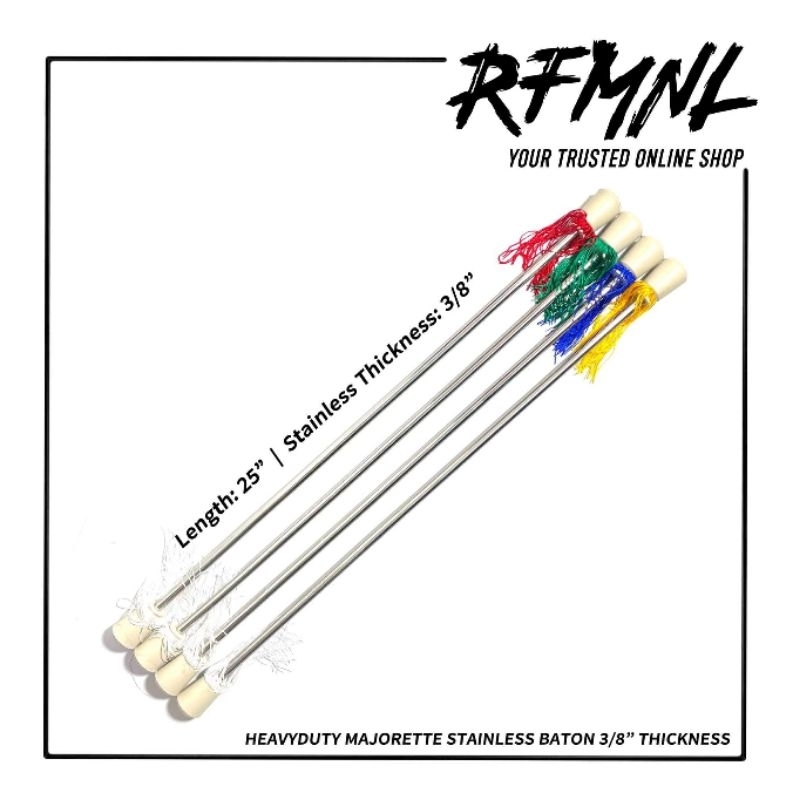 Heavy Duty Majorette Stainless Baton 3/8 Thickness Shopee Philippines