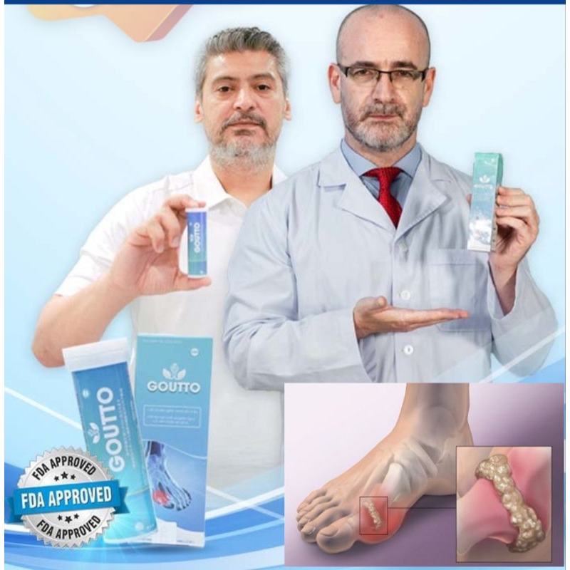 Goutto Original 20 effervescent tablets help for gout, arthritis,uric