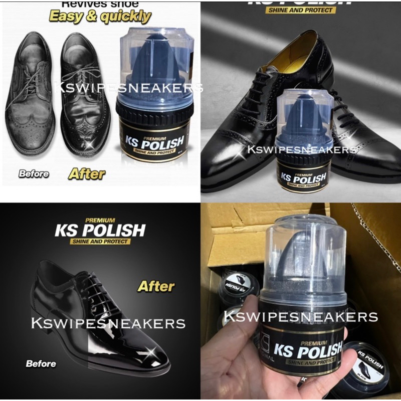 KS POLISH [FAST SHIPPING] ORIGINAL FOR ALL LEATHER AND BLACK SHOES ...