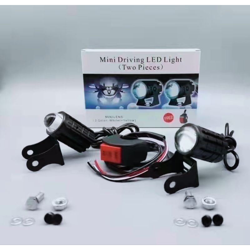 Set of Dual Color Mini Driving Light with 3-Way Switch Included ...