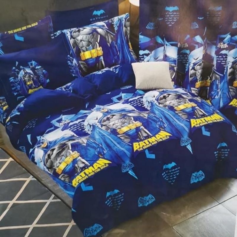 4in1 Character Bedsheet Canadian Cotton Spongebob Cars Sofia Superman