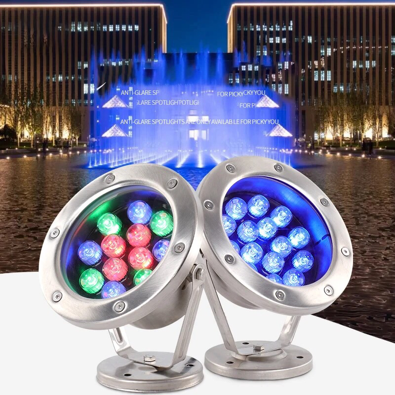 【COD&Ready】24V Swimming pool light fish pond Underwater Decorative ...
