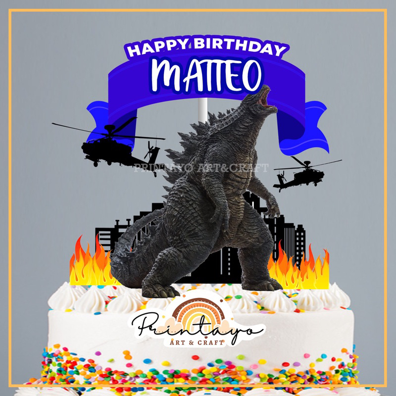 GODZILLA CUSTOMIZED CAKE TOPPER Shopee Philippines