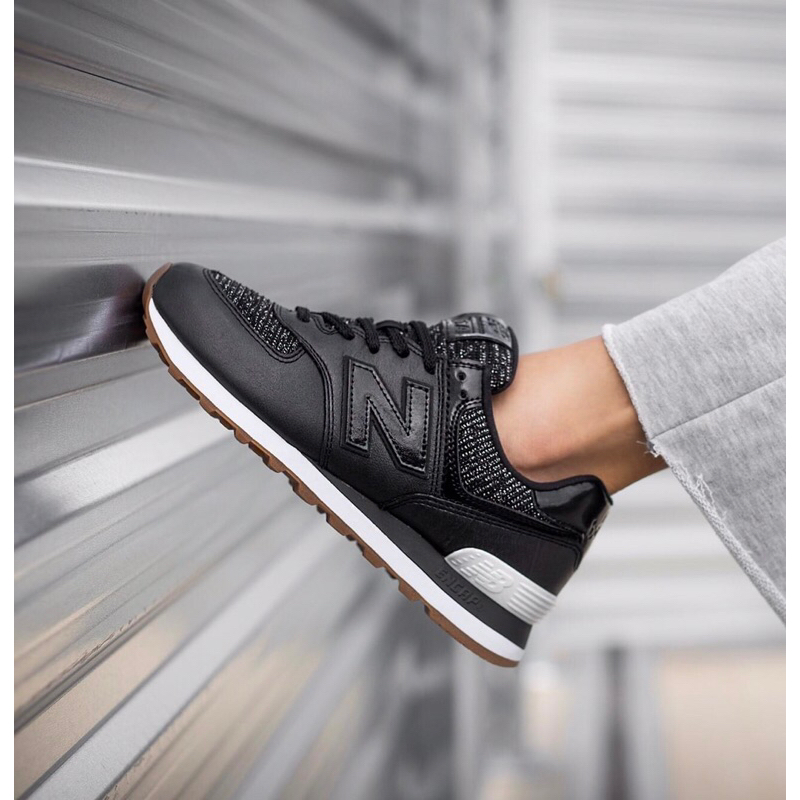 New balance 574 2024 black leather womens