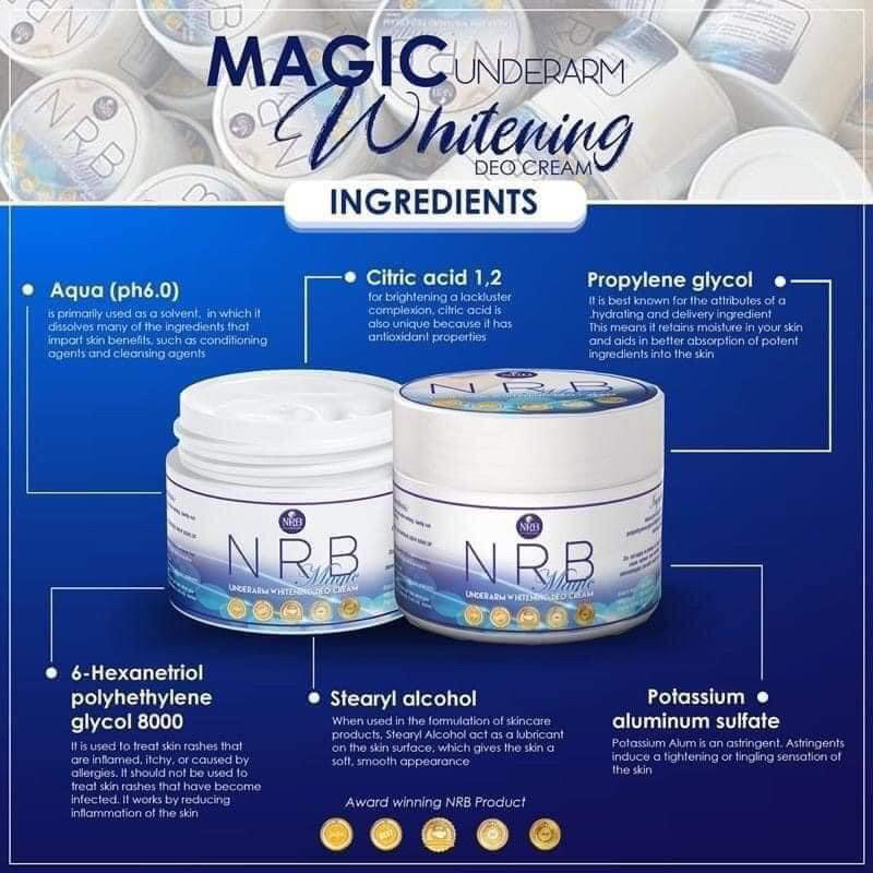 NRB MAGIC WHITENING UNDERARM DEO CREAM 40g | Shopee Philippines