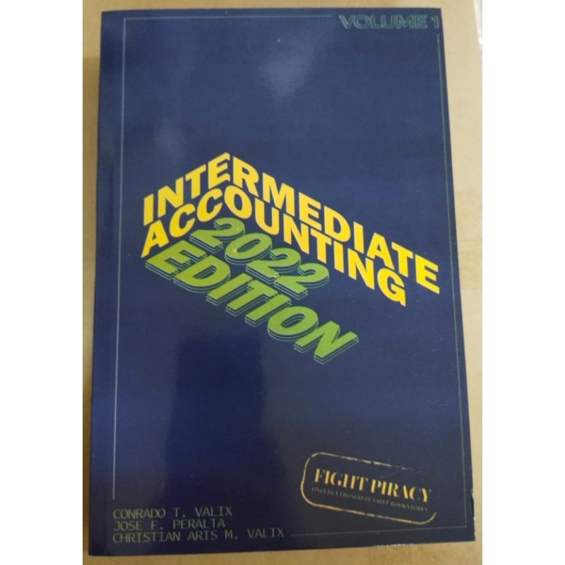 INTERMEDIATE ACCOUNTING vol.1 2022 ed,by Valix Shopee Philippines