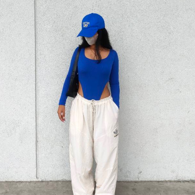 Gavi Squareneck V Shape Bodysuit Longsleeve Shopee Philippines