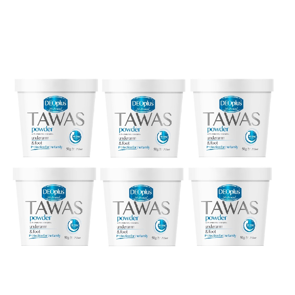 Bundle of 6 DeoPlus Tawas Powder for Underarm & Foot (50g) Shopee