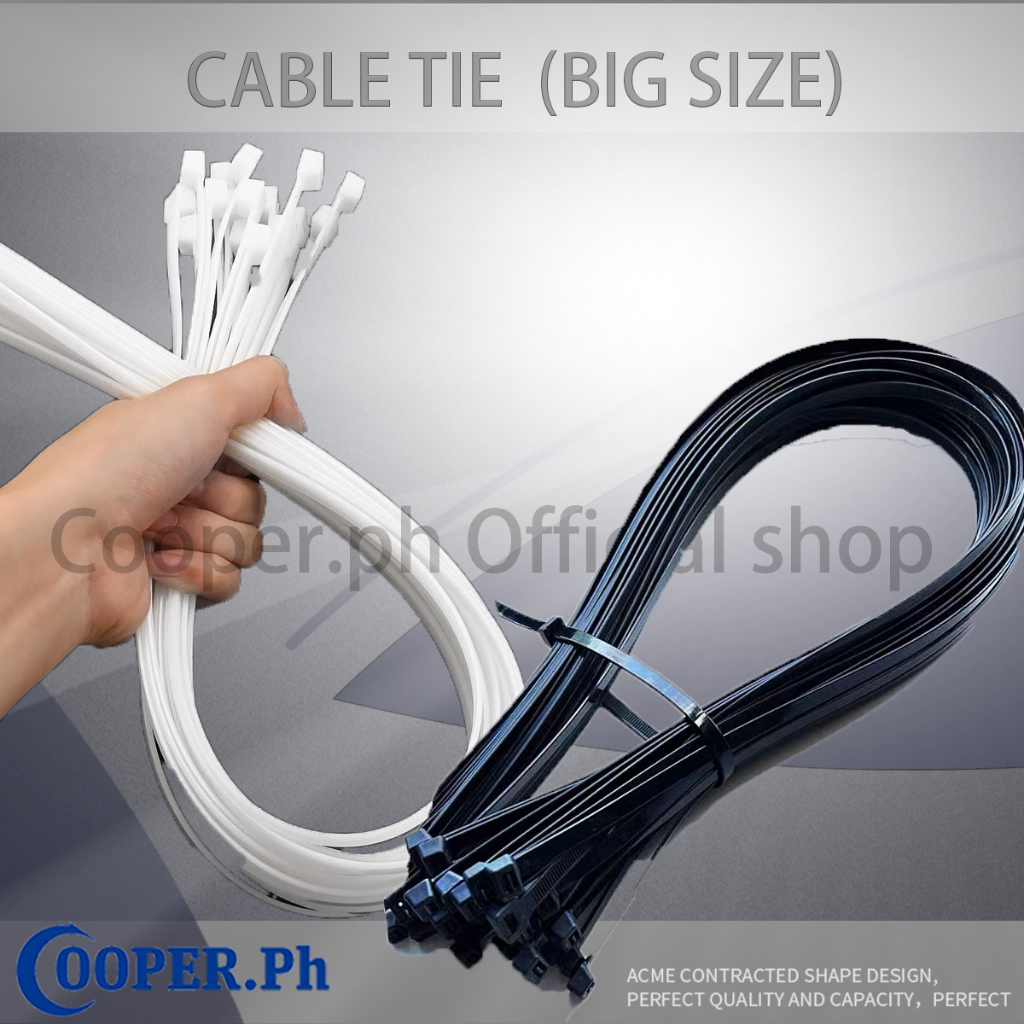 Cable tie nylon tie BLACK WHITE (50pcs 350mm, 400mm, 450mm, 500mm ...
