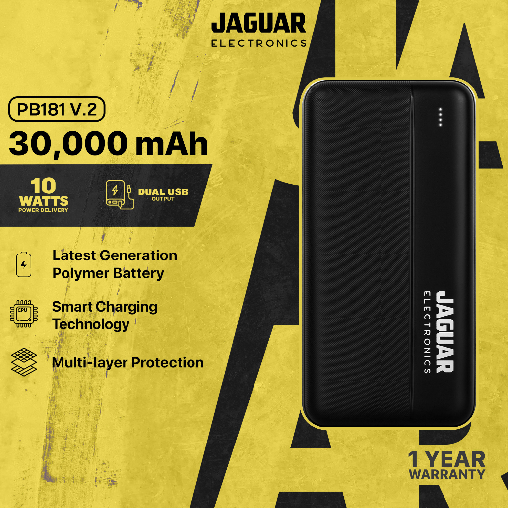 JAGUAR ELECTRONICS PB181 V2 30000mAh Power Bank Dual USB Output