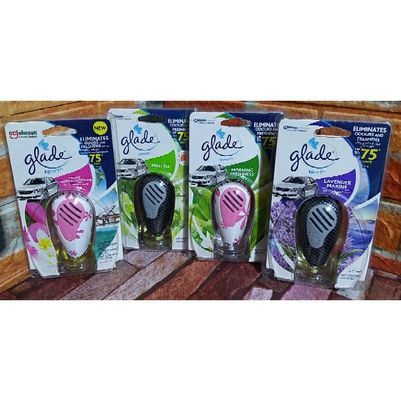 Glade Car Freshener Eliminates Odors and Freshens Up To 75 Days 7ml