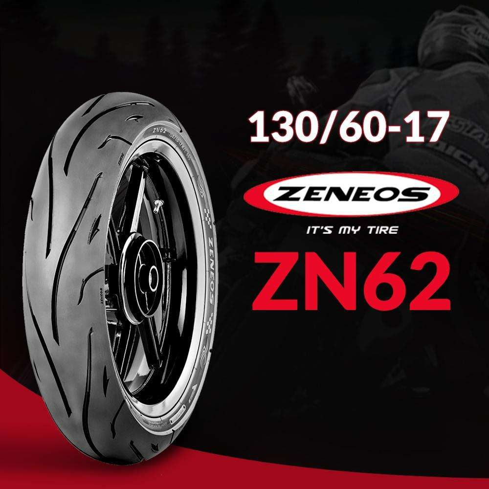 Zeneos ZN62 130-60-17 Tubeless Motorcycle Tires Sporty designed tread ...