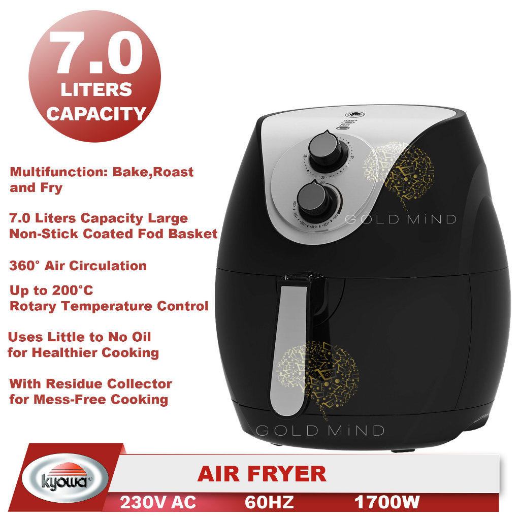 Kyowa Air Fryer 7 Liters Bake, Roast, and Fry Brand 1700W | Shopee ...