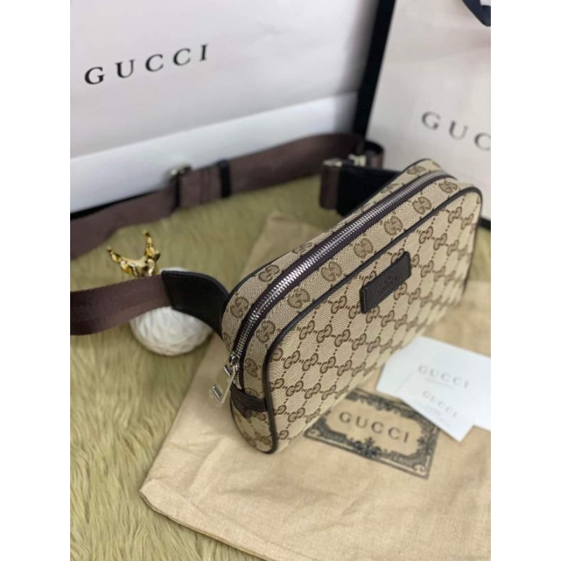 Original Grade Real Leather Quality Gucci Canvas belt bag