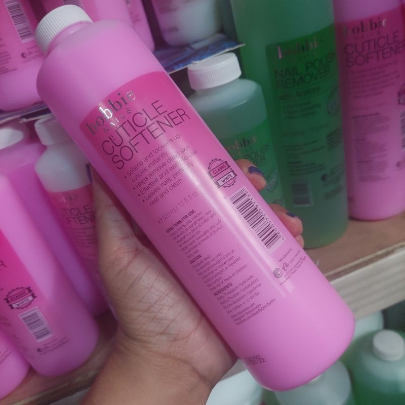 520ml & 275ml Bobbie Green acetone Classic CUTICLE REMOVER CUTICLE BLUSH NAIL polish remover