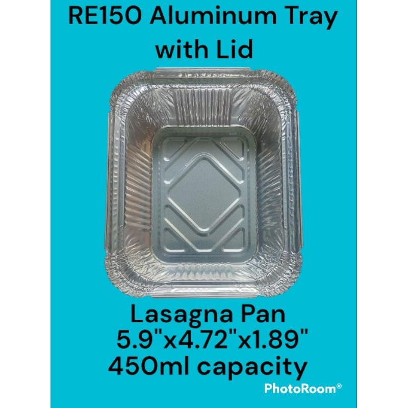 (10pcs) Aluminum Tray with Lid RE150 Lasagna Pan Shopee Philippines
