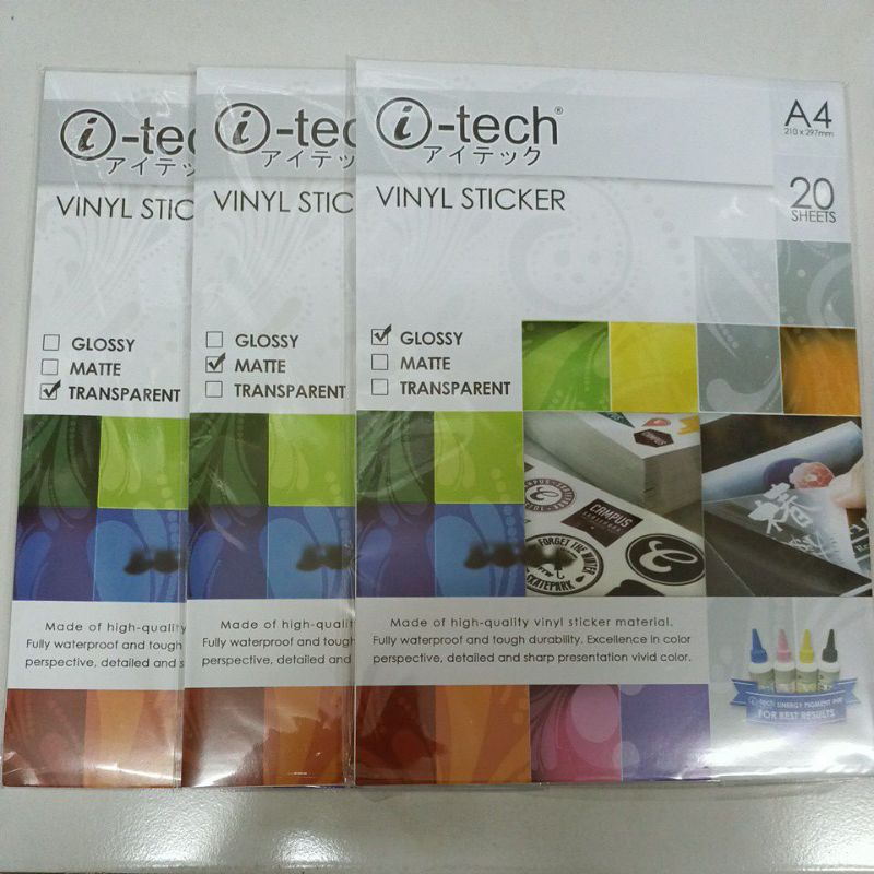 ITECH VINYL STICKER A4 20sheets | Shopee Philippines