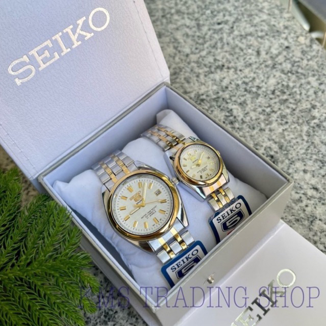 SEIKO 5 Twotone Japan with DATE AUTOMATIC hand movement Water Resist Free Seiko Box