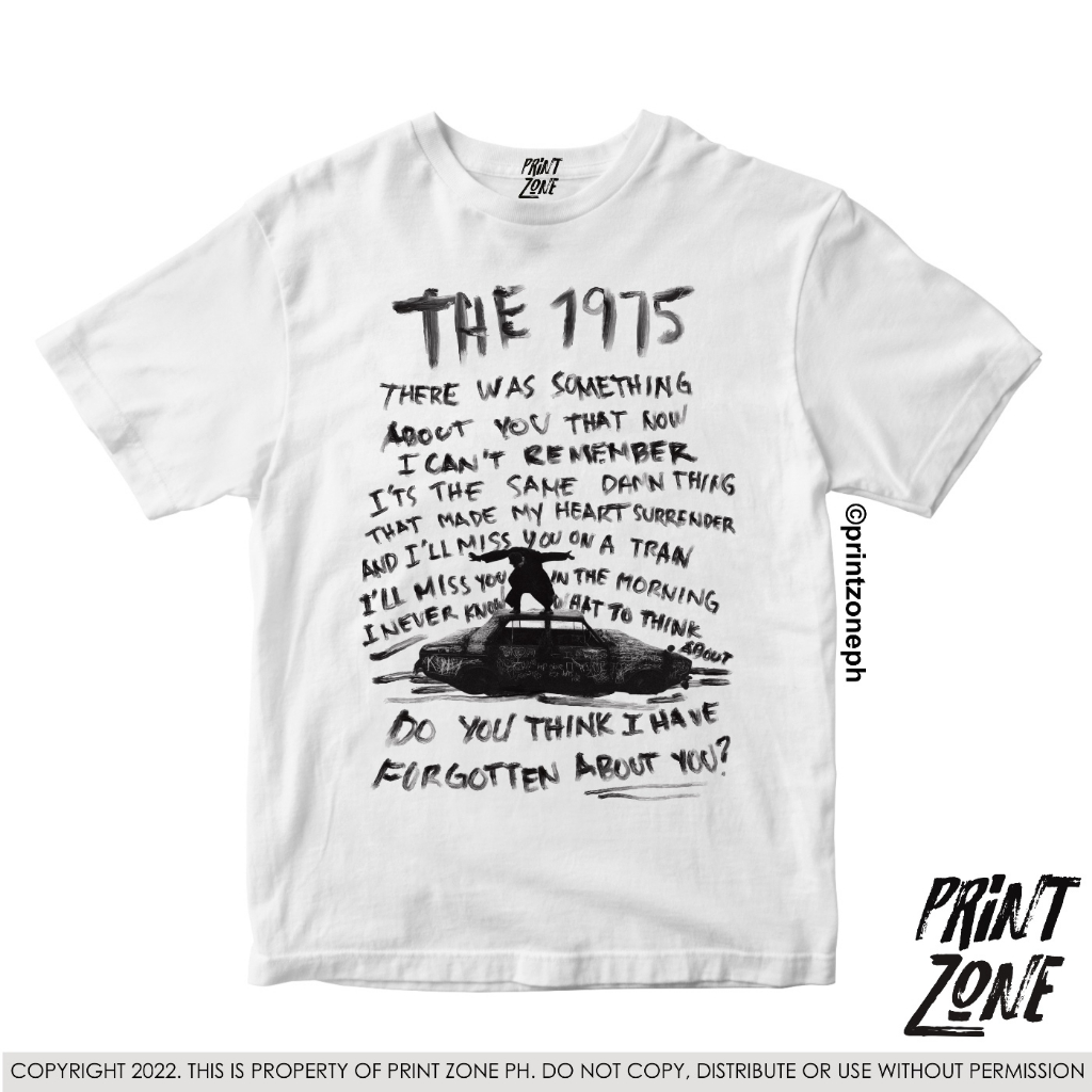 THE 1975 SHIRT ABOUT YOU FRONT PRINT ONLY PRINT ZONE PH Shopee Philippines