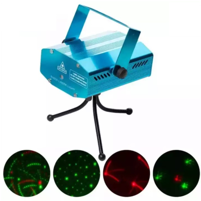 Mini Laser Stage Lighting Holographic Laser Star Projector Disco Light
