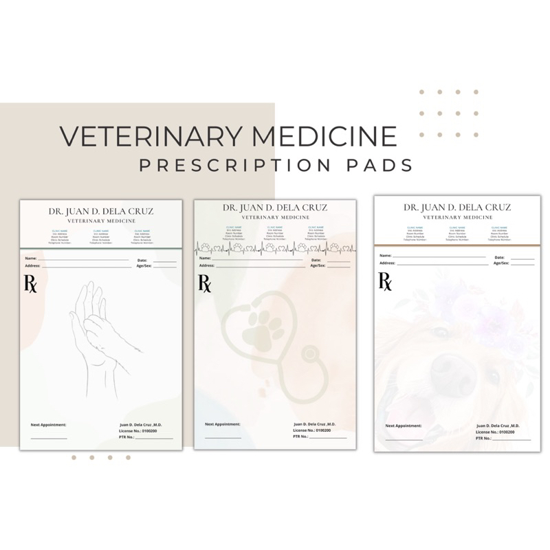 CUSTOMIZABLE RX PAD, PRESCRIPTION PAD, MEDICAL CERTIFICATES, LAB REQ ...