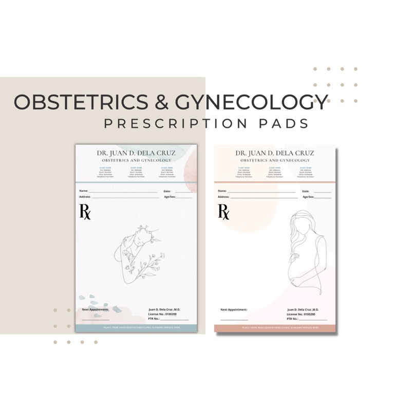 CUSTOMIZABLE RX PAD, PRESCRIPTION PAD, MEDICAL CERTIFICATES(OBSTETRICS ...
