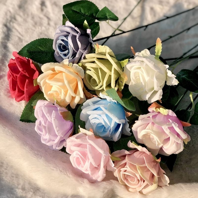 Artificial Roses Flower Artificial Flower For Gift Wedding Party Home
