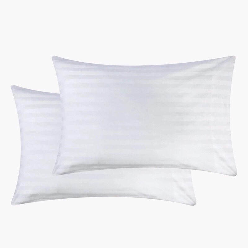 2 pcs Overlap Pillowcase Plain Stripes Hotel Quality Canadian Cotton Shopee Philippines
