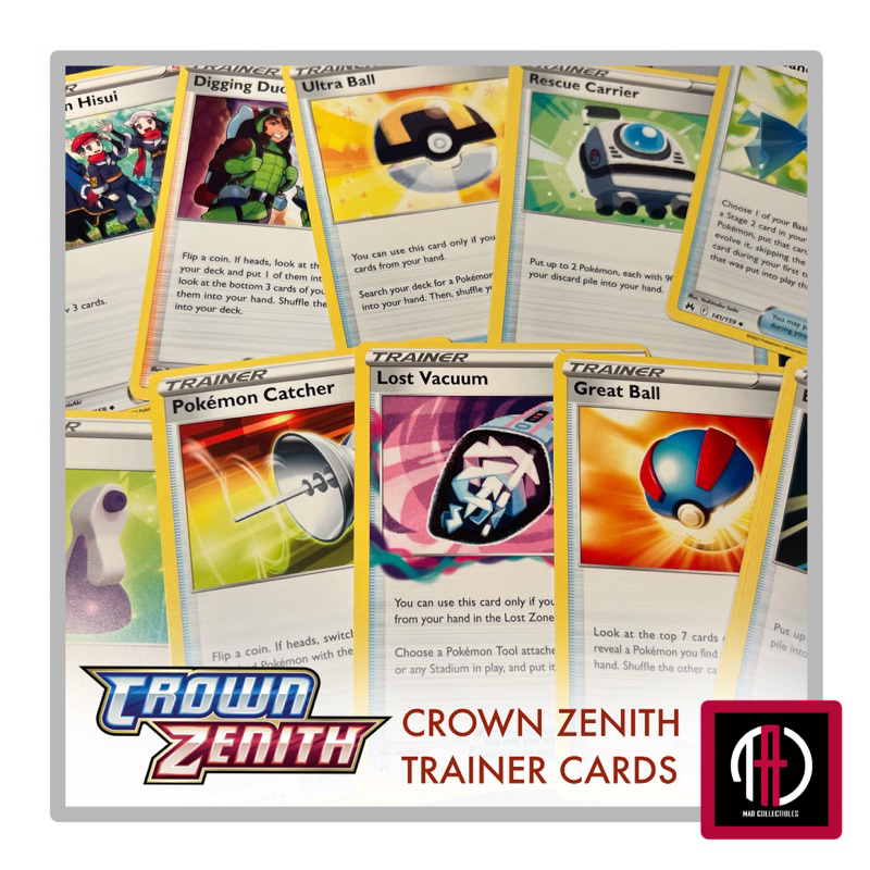 Pokemon TCG Singles Crown Zenith Trainer Cards Crushing Hammer