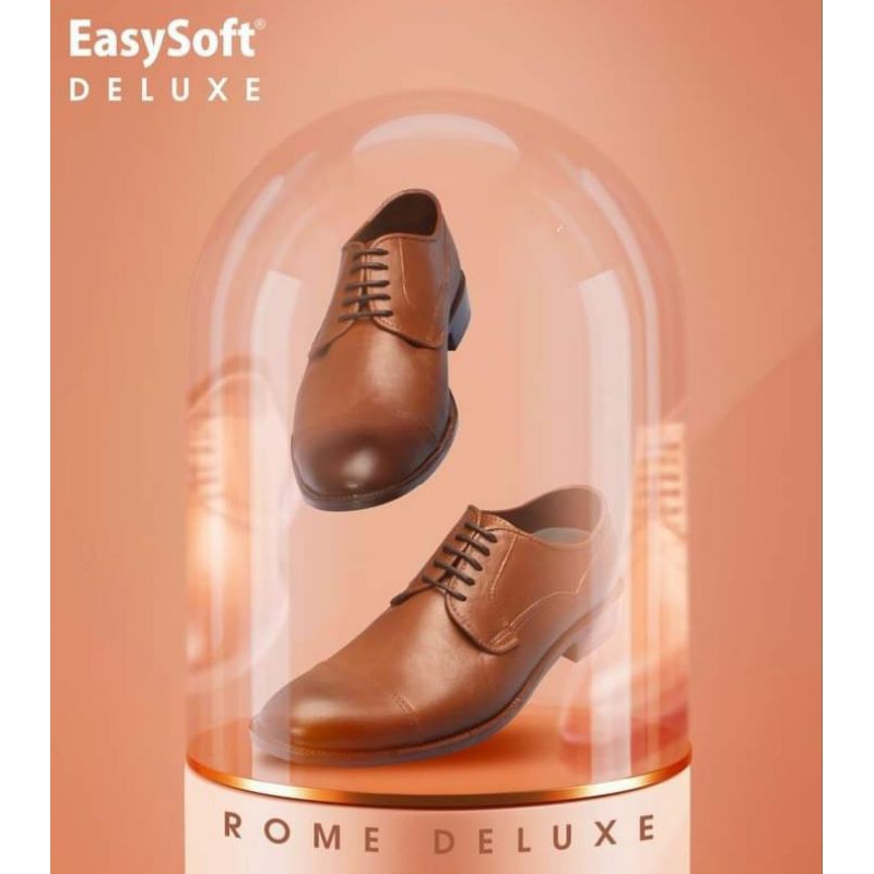 Easy Soft ROME Deluxe Formal Brown Shoes by World Balance for MEN-BROWN ...